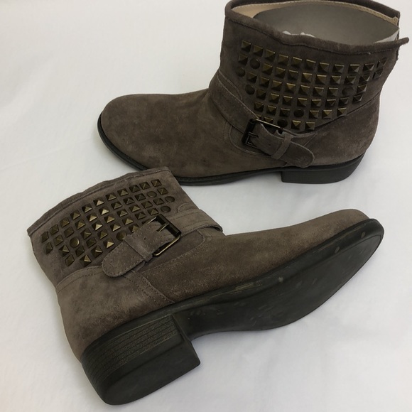 Steve Madden Outlaww Leather Boots Taupe New - Picture 7 of 10